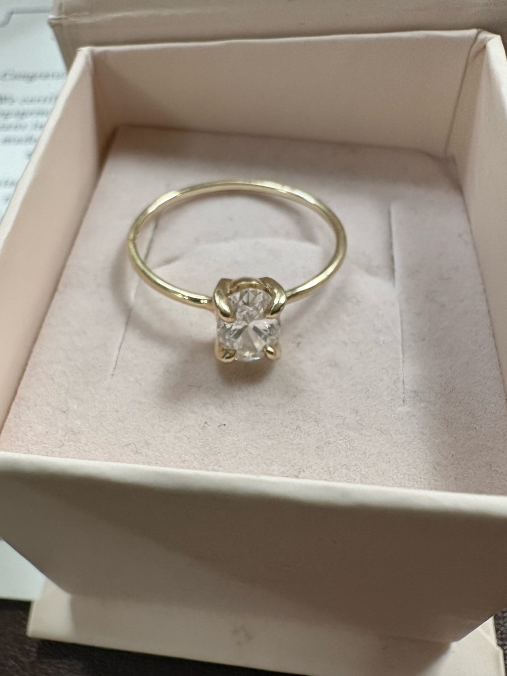 Catbird 14k Yellow Gold Swan Oval Lab-Grown Diamond Ring — 0.74 ct w/ IGI papers - Picture 15 of 17